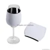 Drinkware Handle Case Sublimation Blank 10Oz 12Oz Wine Glass Tumbler Neoprene Insator Sleeve Holder Er For Diy Ornaments Llf13847 Dr Dhsv3