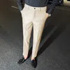 Abiti da uomo 2024 stile coreano uomo primavera pantaloni da completo da lavoro di alta qualità / pantaloni eleganti da ufficio moda slim fit maschile taglie forti 29-36