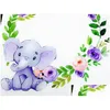 Blankets Swaddling Cartoon Elephant Garland Baby Pography Blanket Background Cloth Born Milestone Prop 100 120Cm Drop Delivery Kids Ma Otpbs