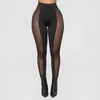 Leggings Femmes Femmes Sexy Femmes Transparent Streetwear Taille Haute Bas Ajustés Élastique Skinny Mesh Patchwork Été