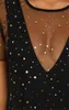 Party Dresses Women Sexig badkläder Bikini Cover -Ups Beachwear Sequined Sparky Mesh Sheer Dress See Through Stars Bathing Suit Swimsuit