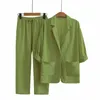 Summer Fashion Casual Large Size Suit Top Pants Two Piece Professional Elegant Womens Set 240127