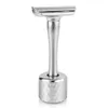 QShave Adjustable Safety Razor with Magnetic Cover 1 Razor 1 Blade Disposal Case 5 blades 240127