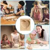 Bakvormen Gereedschappen Houten Koekjesvorm Handgemaakt Voor Muffin Biscuit Chocolade Pompoentaart Met 3 Patronen Zwanen Bruidsboeket Hyd