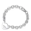 Fashion designer Heart Bracelet For Women Man s925 Sterling Silver Heart love Pendant O-shaped Chain High Quality Luxury Brand Jewelry Girlfriend Gift