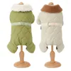 Abbigliamento per cani Abiti invernali Tuta Spessa calda Vestiti a quattro gambe Cucciolo Cappotto piccolo York Pomerania Barboncino Bichon Abbigliamento per animali Pagliaccetti