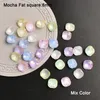 8mm Puntige Bodem Mokka Vet Vierkant Nail Art Strass K9 Glas Macaron Kristal Manicure DIY Decoratie 30/100 STKS 240202