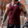 Herrtankstoppar sommar stickad vertikal rand fitness sport topp män solid rund hals casual dag vintage grundläggande snabb torr ärmlös väst