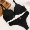 Lace Embroidery Bra Set Women Plus Size Push Up Underwear and Panty 32 34 36 38 ABC Cup For Female 240127