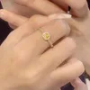 Cluster Rings Boutique Original Women's Ring "Little Sugar Series" Gold Plated Material With Gemstone Grade Zircon Festival Birthday Gift