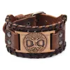 Charm Armbands Tree of Life Leather Armband Retro Pin Buckle flätad Bangle Manschett Arvband Kvinnor Hip Hop Fashion Jewelry Will Dh1LV