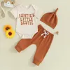 Set di abbigliamento Born Baby Girl Boy Abiti estivi Zie Cioè Body Pagliaccetto Jogger Pantaloni Cappelli Carino Coming Home Outfit 0-12M