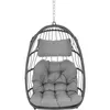 Camp Furniture Outdoor Swing Terrace Egg Chair Without Stand Indoor Light Grey Hanging Lounger Garden Chairs Room Beach