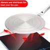 Cookware Sets Electric Stove Protector 20cm Bold Non-slip Thread Emission Reduction Edges Corners Polished Prevent Burning Black Kitchen