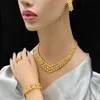 ANIID indien 24K plaqué or collier ensemble pour les femmes fête de mariée mariage éthiopien luxe Dubaï bijoux en gros cadeaux 240123