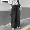 Spring Autumn Trousers y2k baggy jeans for men Wide leg Pants Pockets Elastic Waist Streetwear Loose comfortable 240202