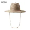 I Chain Sun Hats for Women Summer Straw Hat Fashion Pin Decoration Ladies Fedoras Beach Hats UV Protection 240127