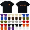 デザイナーamris tシャツチャオブランドフロントアンドバックレタープリントカジュアルヒップホップハイストリートラウンドネック半袖Tシャツ