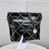 borsa di design borsa tote di design di lusso per donna pochette nera con catena Shopper Hobo 22 borsa da uomo moda borsa a tracolla con pochette a tracolla borsa di design trapuntata