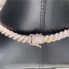 Bling jóias passar diamante testador prata colar vvs moissanite diamante 8mm gelado para fora corda corrente colares masculinos