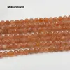 Pierres précieuses en vrac Brésil naturel Une pierre de soleil dorée 4,3 mm Perles rondes brillantes à facettes pour la fabrication de bijoux Bracelet à bricoler soi-même Collier Strane