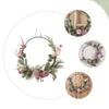 Decorative Flowers Artificial Garland Hoop Wreath Front Door Dried Creative Pendant