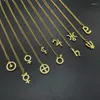 Chains 2024 Trendy Universe Galaxy Planet Symbol Pendant Necklace For Women Micro Paved Zircon Saturn Pluto Jewelry