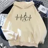 Kvinnors hoodies boxning kvinnor anime harajuku fleece grafik drar pullover kvinnlig streetwear hooded skjorta
