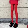 Socks Hosiery Women Anti-Hook Red Pantyhose Stockings Elastic Seamless Tights High Waisted Leggings Heel Drop Delivery Apparel Underwe Otc4I