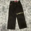 JNCO Jeans Y2k Broek Heren Hip Hop Geborduurd Retro Blauw Baggy Harajuku Gothic Hoge Taille Wijde Pijpen Broek Streetwear 240202 Winter01 261
