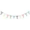 Party Decoration Bunting Plush Hanging Garland Decor Collapsible Multifunktionell vintage vimpel