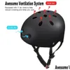 Beschermende uitrusting Skateboardhelm voor Adts Skate Adt Skateboarding Jeugd Scooterhelmen Kindschaatsen 240124 Drop Delivery Sports Out Otskv