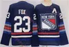 Mens sydd hockeytröja New York 23 Adam Fox 31 Igor Shesterkin 93 Mika Zibanejad 24 Kaapo Kakko Jerseys S-3XL