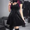 Party Dresses Dark Wind Lace Dress Girl Doll Collar Hollow A-line Skirt Women Evening 2024 For