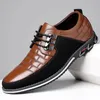 Marque Classic Fashion Sneakers à lacets Muis de limons décontractés pu en cuir noir respirant Business Men Chaussures grande taille 240125 4577