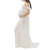 Par Maternity Pography Dress Props Maxi Moderskapsklänning Floralklänning Fancy Shooting Po Spring Autumn Gravida klänningar 240122