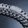 بيع المجوهرات الراقية 925 Silver VVS Moissanite 22mm عرض Iced Out Bling Pling Necklace Cuplain chain