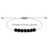 Bracciale con perline in pietra naturale con perline Bracciale con perline in pietra naturale Yoga Sette Chakra Citrino Ametista Braccialetti con pietre preziose regolabili Gioielli di moda Gif Dh9Vh