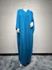 Etnik Giyim Piled Şifon Elbiseleri Kadınlar Malezya Türk Bornoz Abaya Uzun Kollu Hırka Müslüman Elbise Katı Mütevazı Dış Kapak