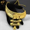 Xuhuang African Wedding Gold Gold luksusowy naszyjnik zestaw dla kobiet arabski urok Choker biżuteria