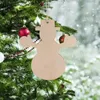 Noel Süslemeleri 10 PCS Ahşap Süsler Bitmemiş Ahşap Dilimler Çocuklar için delikli DIY El sanatları Centerpieces Tatil Asma