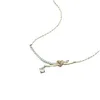 Bijoux de créateur Swarovski avec des éléments en cristal, le collier à diamant unique Smile Lock Heart comprend un collier en forme de cœur palpitant dans une version supérieure 1 1.