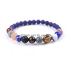 Frisado Pedra Natural Sistema Solar Galaxy Starry Strand Pulseira Lava Rock Lasurite Beads Pulseiras Para Mulheres Homens Moda Jóias Wil Dhswl