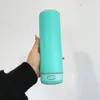 Almacén de EE. UU. 20 oz Color macarrón mate Flaco Sublimación en blanco Reproductores de música Vasos de acero inoxidable Carga USB Altavoz inalámbrico para deportes al aire libre