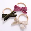 ملحقات الشعر Kids Velvet Bowknot Clip Vintage Tie Pairpins Bow Bow Barrettes for Girls 2pcs/lot