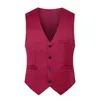 M5XL Plus Size Herr Slim Fit Mens Suit Vest Casual Man Formella busins ​​Vests Male Waistcoat Gilet Homme XXXXXL 240127