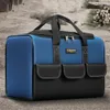 Bolsa de herramientas de tela Oxford cuadrada 1680D con 30 más de capacidad, bolsa organizadora impermeable con múltiples bolsillos, herramientas de electricista 240123