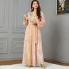 Roupas étnicas Eid Muçulmano Vestido de Veludo Abaya para Mulheres Outono Inverno Abayas Engrossar Lantejoulas Marrocos Festa Kaftan Árabe Long Robe Ramadan