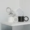 Tassen, große Ohrring-Tasse, Griff, Kaffeetasse, hochtemperaturbeständige Keramik, für Zuhause, Büro, Wasser, Teetassen