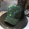 Ball Caps 2024 Women Baseball Hats Shiny Rhinestone Cap Female Bling Crystal Decoration Fashion Girls Accessories